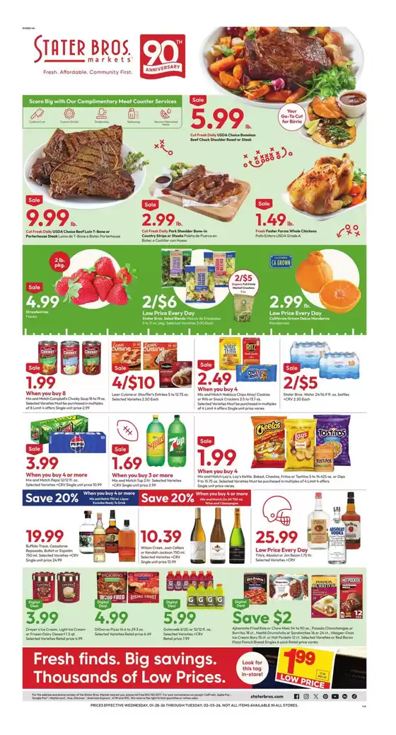 Stater Bros catalogue in Castle Rock CO | Our best bargains | 2026-01-28T00:00:00.000Z - 2026-02-03T00:00:00.000Z