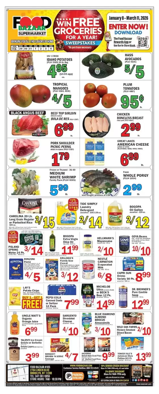 Food Bazaar catalogue in Santa Fe NM | Top deals for all customers | 2026-01-29T00:00:00.000Z - 2026-02-04T00:00:00.000Z