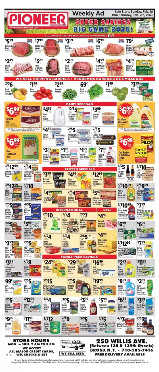 Pioneer Supermarkets catalogue in Savannah GA | Discover attractive offers | 2026-02-01T00:00:00.000Z - 2026-02-07T00:00:00.000Z
