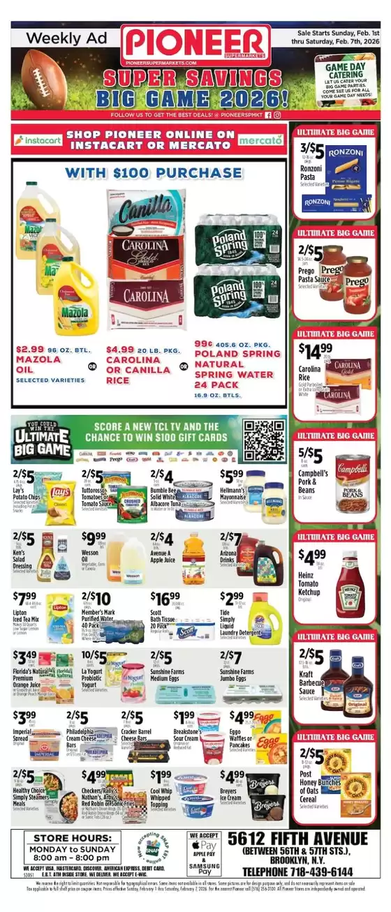 Pioneer Supermarkets catalogue in Savannah GA | Exclusive deals for our customers | 2026-02-01T00:00:00.000Z - 2026-02-07T00:00:00.000Z