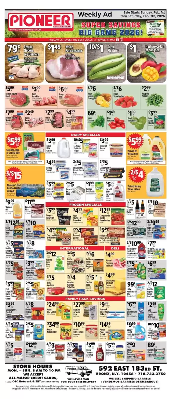 Pioneer Supermarkets catalogue in Savannah GA | Great offer for bargain hunters | 2026-02-01T00:00:00.000Z - 2026-02-07T00:00:00.000Z