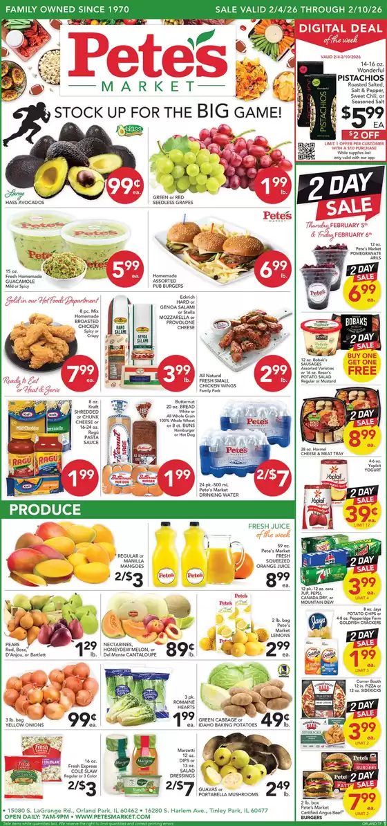 Pete's Fresh Market catalogue in Lutz FL | Great discounts on selected products | 2026-02-04T00:00:00.000Z - 2026-02-10T00:00:00.000Z