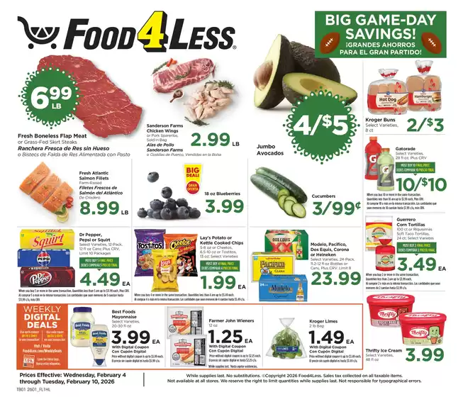 Food 4 Less catalogue in Lee MA | California Weekly Ad | 2026-02-04T00:00:00.000Z - 2026-02-10T00:00:00.000Z