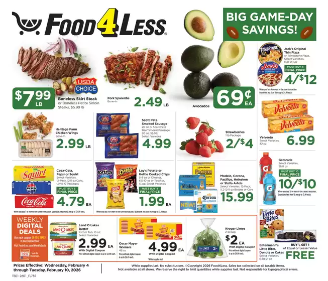 Food 4 Less catalogue in Lee MA | Current special promotions | 2026-02-04T00:00:00.000Z - 2026-02-10T00:00:00.000Z
