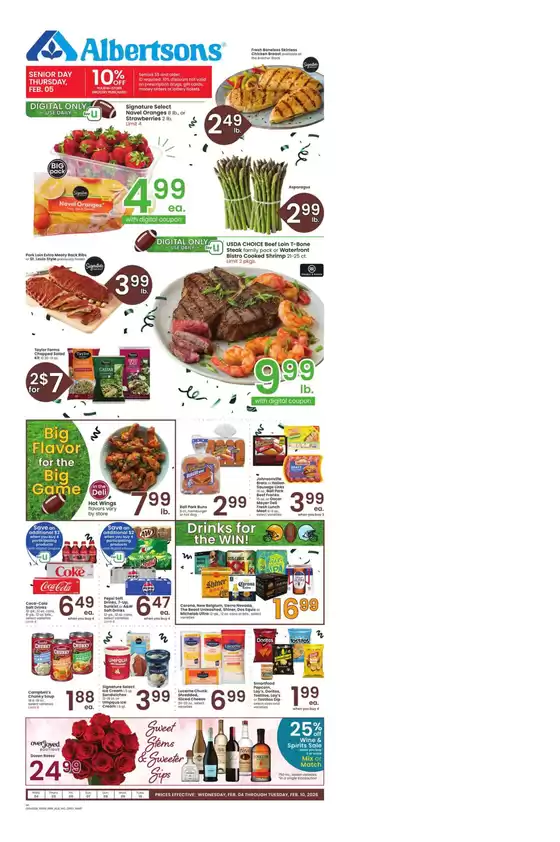 Albertsons catalogue in Irondequoit NY | Current deals and offers | 2026-02-04T00:00:00.000Z - 2026-02-10T00:00:00.000Z