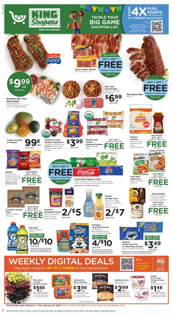 King Soopers catalogue in Lake Forest IL | Special offers for you | 2026-02-04T00:00:00.000Z - 2026-02-10T00:00:00.000Z