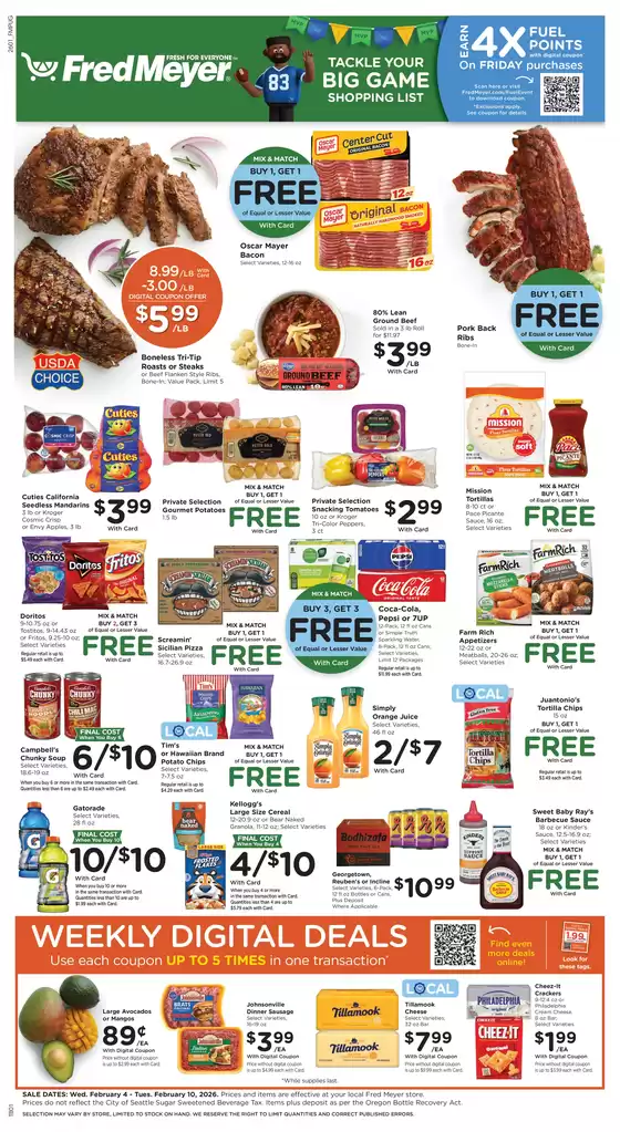 Fred Meyer catalogue in Riverside CA | Top deals and discounts | 2026-02-04T00:00:00.000Z - 2026-02-10T00:00:00.000Z