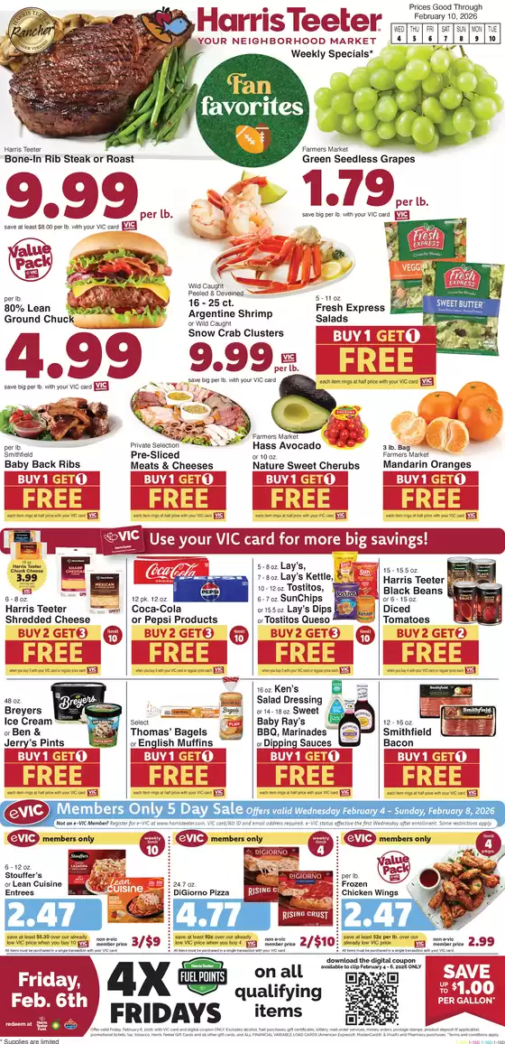 Harris Teeter catalogue in Concord NC | Offers for bargain hunters | 2026-02-04T00:00:00.000Z - 2026-02-10T00:00:00.000Z