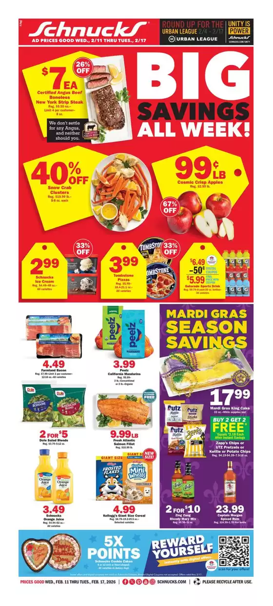 Schnucks catalogue | Great discounts on selected products | 2026-02-11T00:00:00.000Z - 2026-02-17T00:00:00.000Z