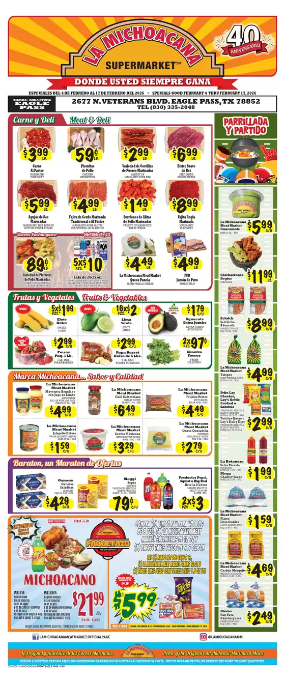 La Michoacana catalogue in Elizabethtown NC | Great discounts on selected products | 2026-02-04T00:00:00.000Z - 2026-02-17T00:00:00.000Z