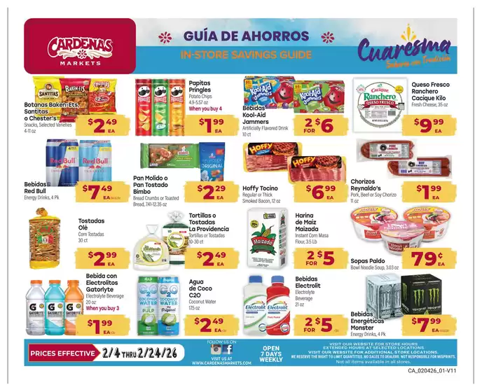 Cardenas catalogue in Mc Kees Rocks PA | Attractive special offers for everyone | 2026-02-04T00:00:00.000Z - 2026-02-24T00:00:00.000Z