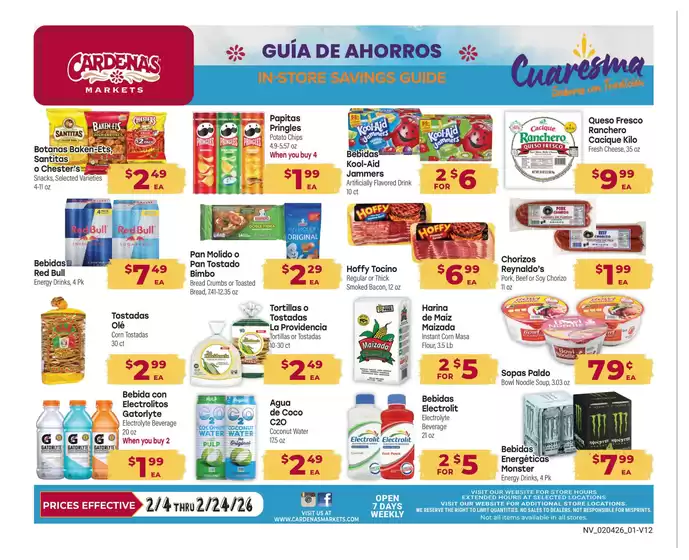 Cardenas catalogue in Mc Kees Rocks PA | Our best bargains | 2026-02-04T00:00:00.000Z - 2026-02-24T00:00:00.000Z