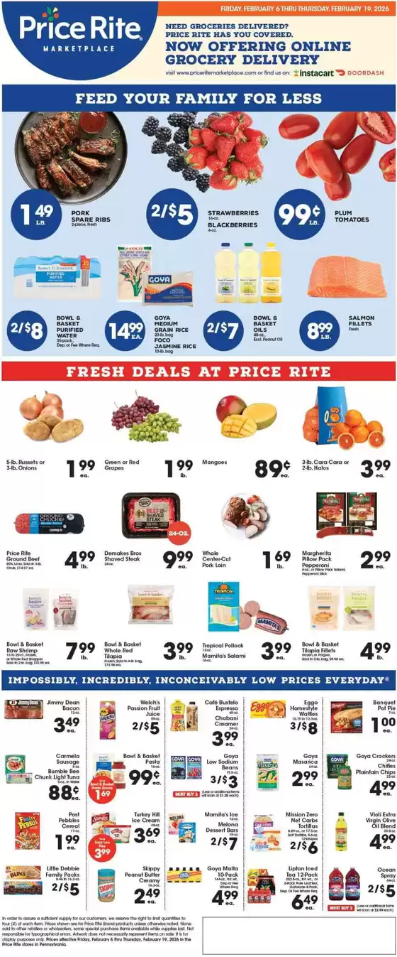 Price Rite catalogue in Los Angeles CA | Weekly Ads Price Rite | 2026-02-06T00:00:00.000Z - 2026-02-19T00:00:00.000Z