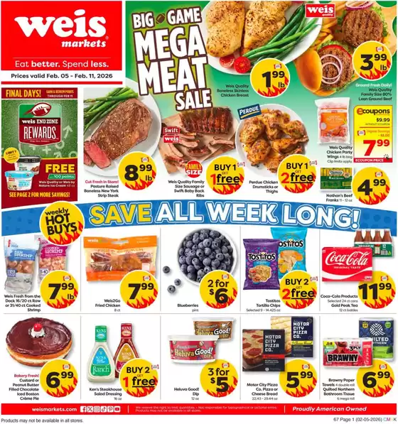 Weis Markets catalogue in Chattanooga TN | Top deals for all customers | 2026-02-05T00:00:00.000Z - 2026-02-11T00:00:00.000Z