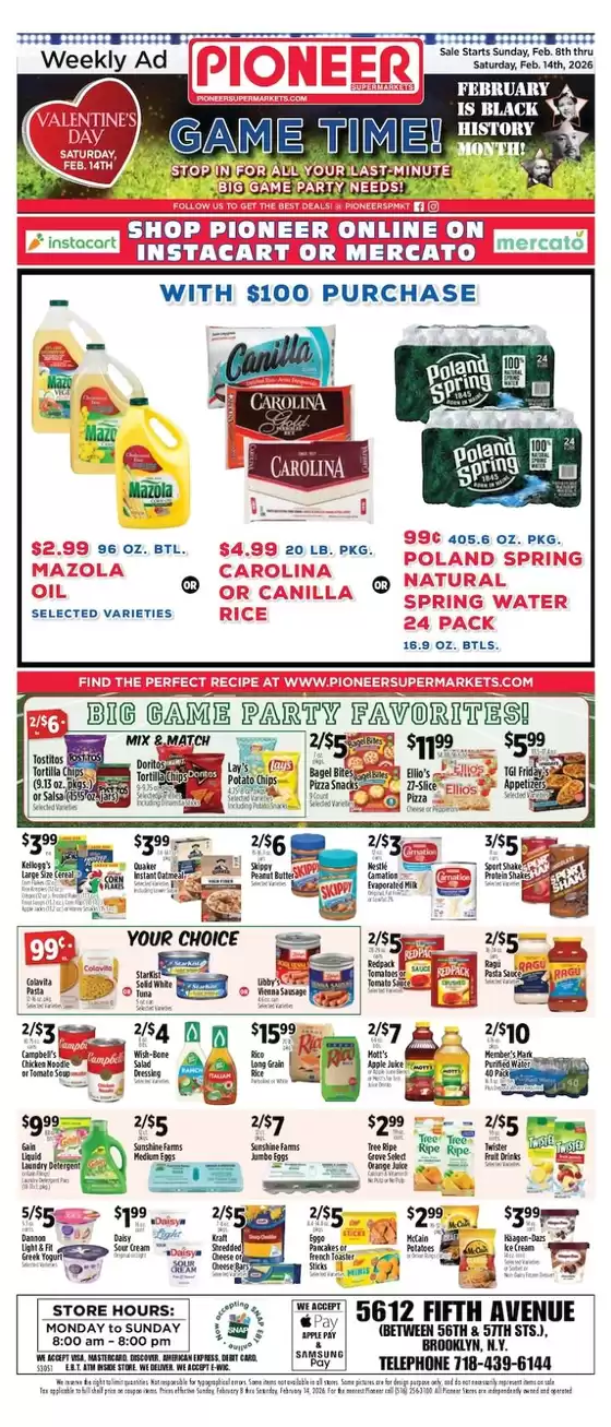 Pioneer Supermarkets catalogue in Charleston Afb SC | Great discounts on selected products | 2026-02-08T00:00:00.000Z - 2026-02-14T00:00:00.000Z