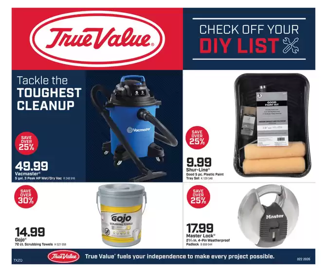 True Value catalogue in Bartlesville OK | Special offers for you | 2026-02-06T00:00:00.000Z - 2026-02-23T00:00:00.000Z