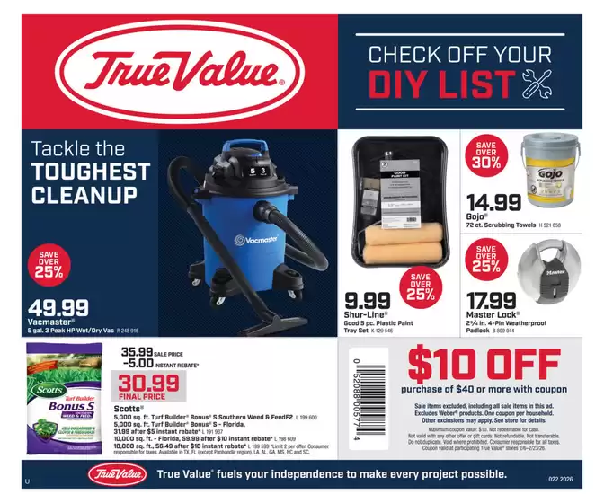 True Value catalogue in Bartlesville OK | Top deals and discounts | 2026-02-06T00:00:00.000Z - 2026-02-23T00:00:00.000Z