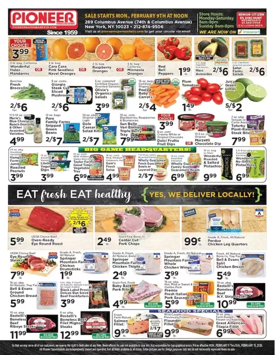 Pioneer Supermarkets catalogue in Ocean City MD | Pioneer Supermarkets weekly ad | 2026-02-09T00:00:00.000Z - 2026-02-15T00:00:00.000Z