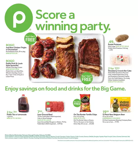 Publix catalogue in Arbutus MD | Great discounts on selected products | 2026-02-04T00:00:00.000Z - 2026-02-10T00:00:00.000Z