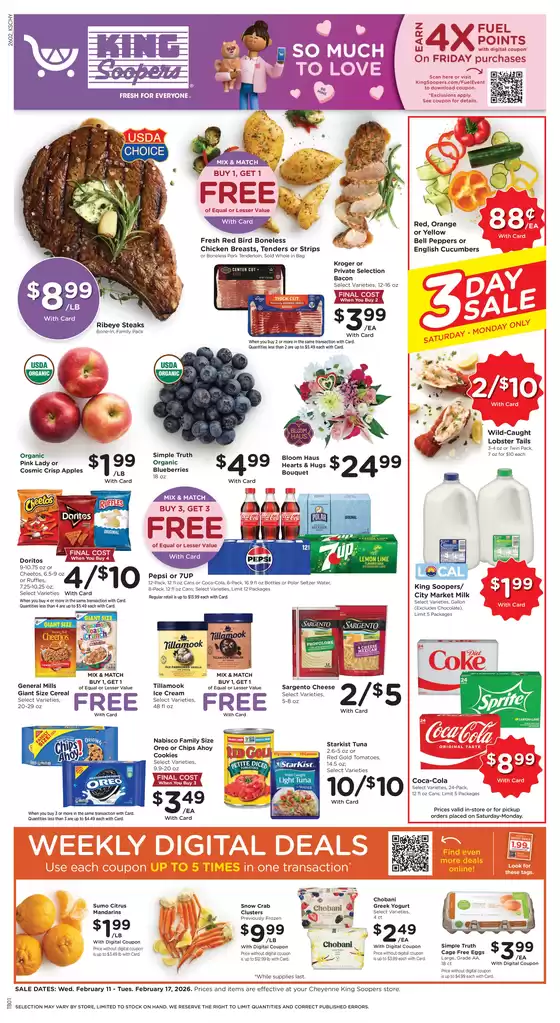 King Soopers catalogue in Galesburg IL | Top deals and discounts | 2026-02-11T00:00:00.000Z - 2026-02-17T00:00:00.000Z