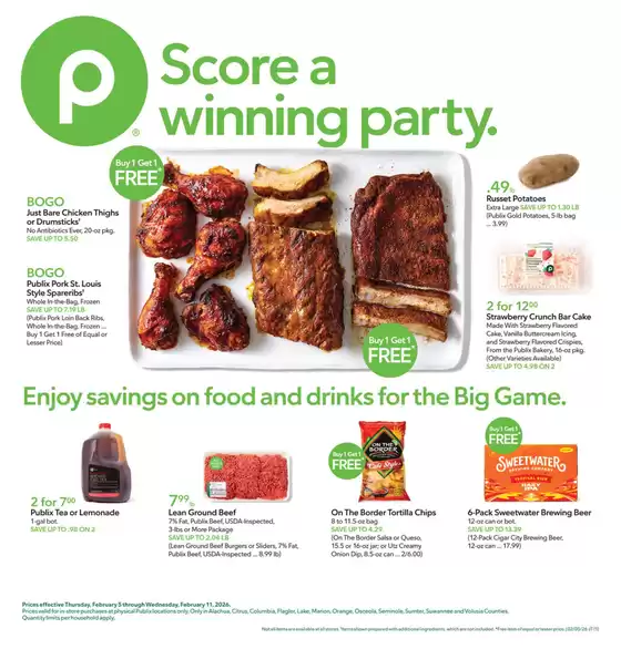 Publix catalogue in Galesburg IL | Exclusive bargains | 2026-02-05T00:00:00.000Z - 2026-02-11T00:00:00.000Z