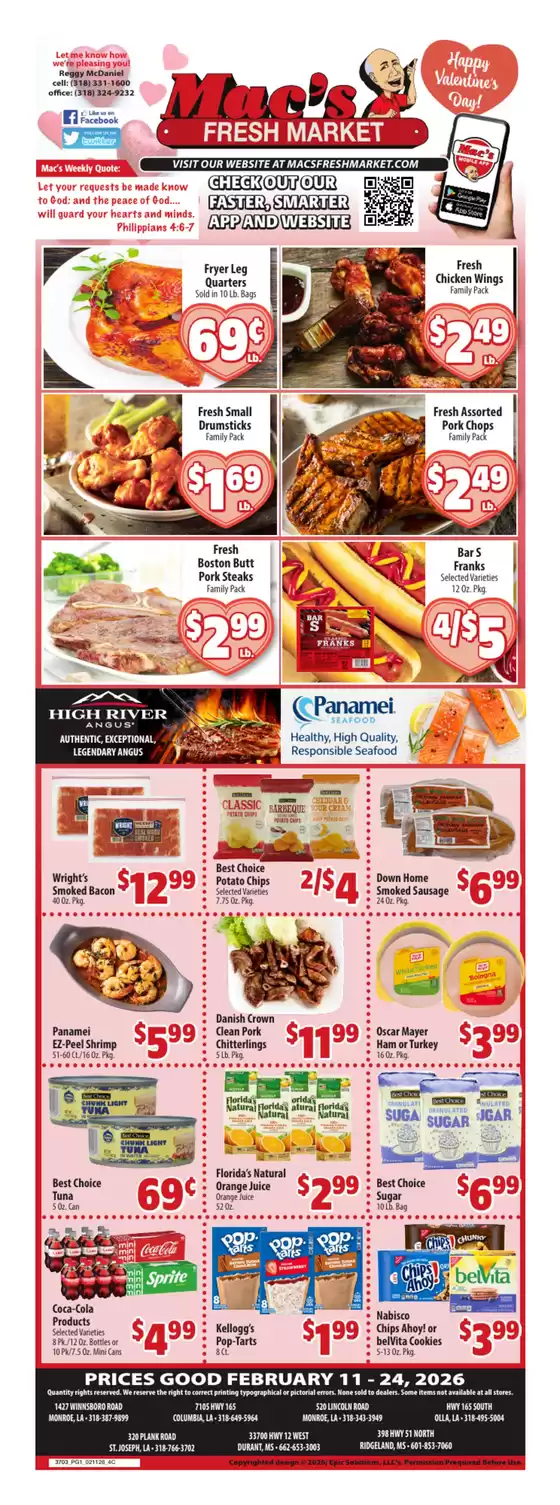 Mac's Market catalogue in Durant MS | Current special promotions | 2026-02-11T00:00:00.000Z - 2026-02-24T00:00:00.000Z