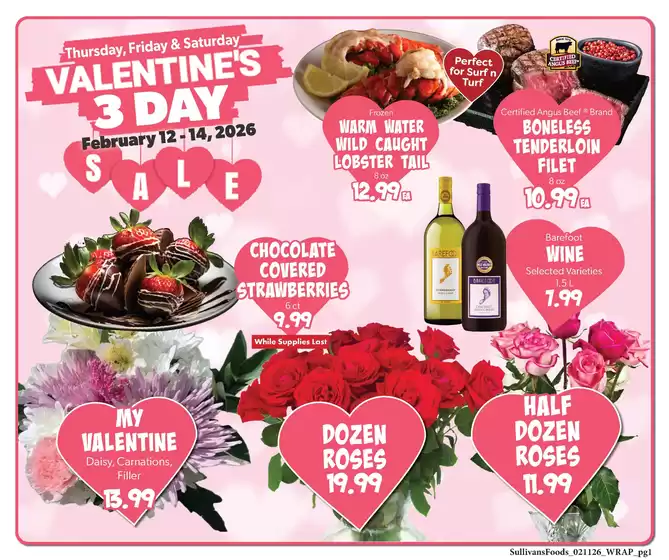 Sullivan's Foods  catalogue in Madera CA | Sullivan's Foods weekly ad | 2026-02-11T00:00:00.000Z - 2026-02-14T00:00:00.000Z