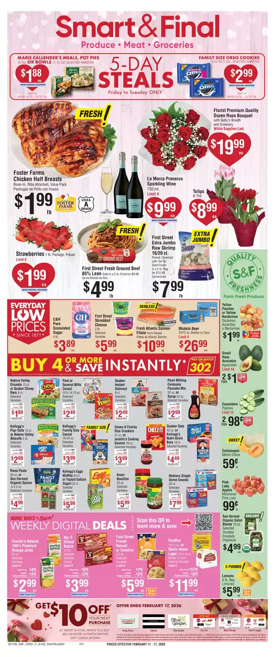 Smart & Final catalogue in New York | Weekly Ad Savings (02/11/2026 - 02/17/2026) | 2026-02-13T00:00:00.000Z - 2026-02-17T00:00:00.000Z