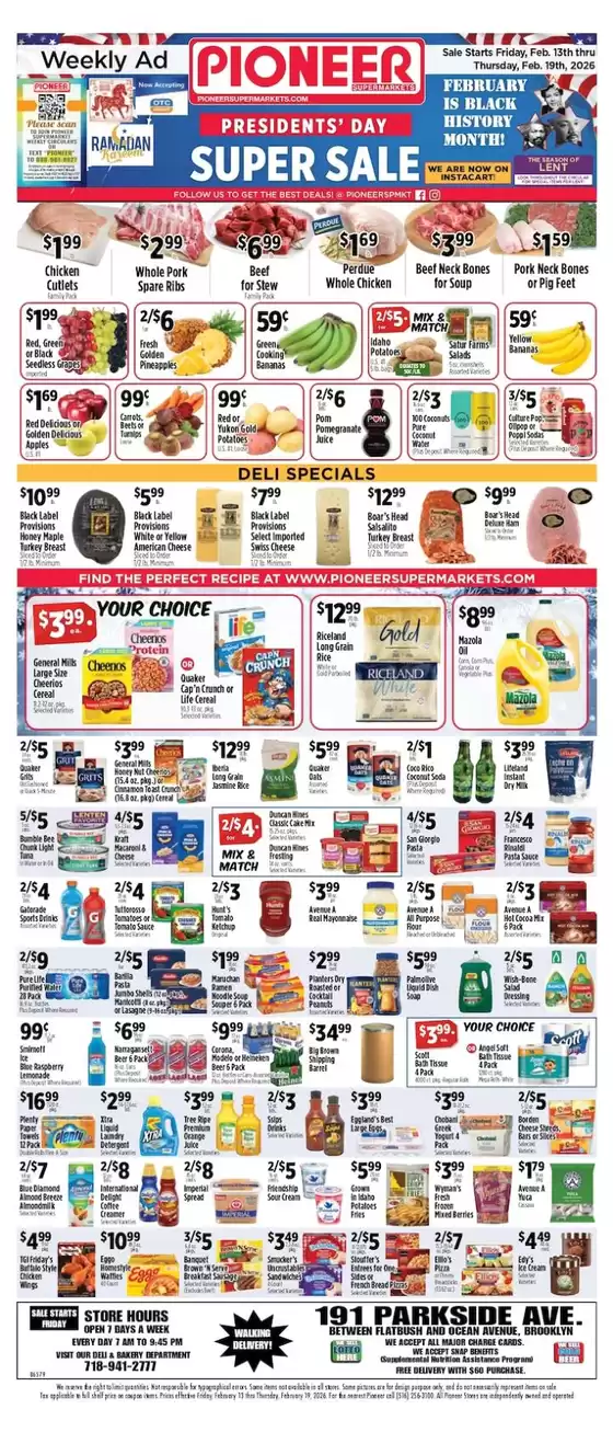 Pioneer Supermarkets catalogue in Diberville MS | Current deals and offers | 2026-02-13T00:00:00.000Z - 2026-02-19T00:00:00.000Z