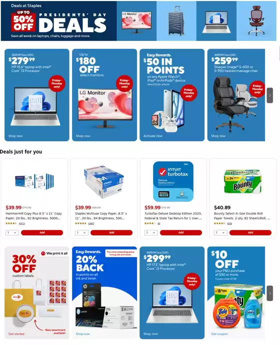 Staples catalogue in Jacksonville AR | Staples flyer | 2026-02-13T00:00:00.000Z - 2026-02-16T00:00:00.000Z