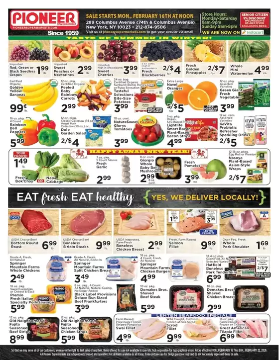 Pioneer Supermarkets catalogue in Malakoff TX | Pioneer Supermarkets weekly ad | 2026-02-16T00:00:00.000Z - 2026-02-22T00:00:00.000Z