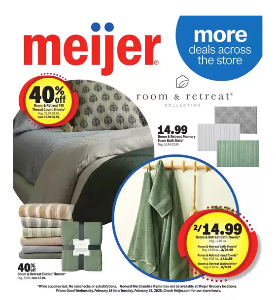 Meijer catalogue in Oxford MI | more deals across the store | 2026-02-18T00:00:00.000Z - 2026-02-24T00:00:00.000Z