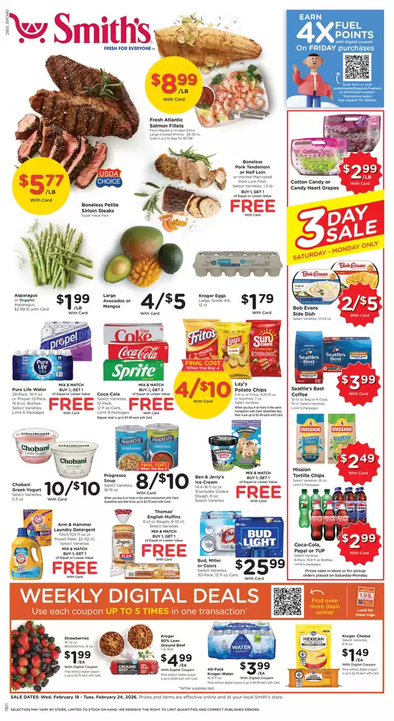 Smith's catalogue in Hannibal MO | Current special promotions | 2026-02-18T00:00:00.000Z - 2026-02-24T00:00:00.000Z