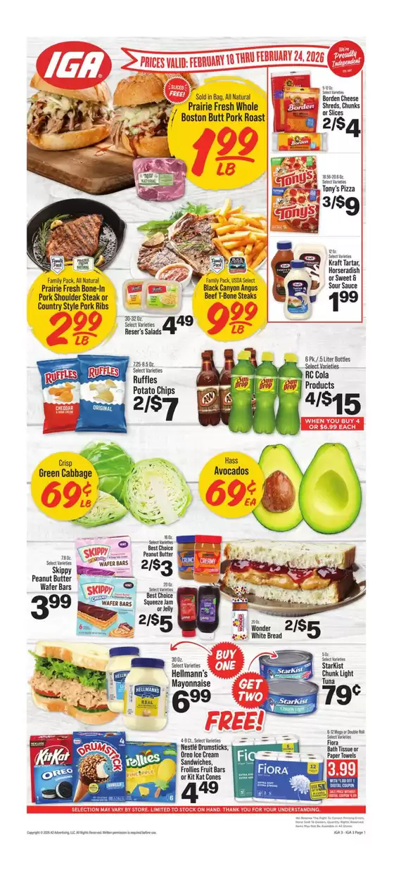 IGA catalogue in Glen Ellyn IL | Top offers for all bargain hunters | 2026-02-18T00:00:00.000Z - 2026-02-24T00:00:00.000Z