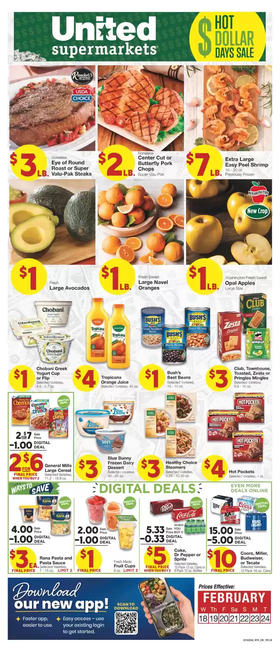United Supermarkets catalogue in Chino Hills CA | New offers to discover | 2026-02-17T00:00:00.000Z - 2026-02-24T00:00:00.000Z