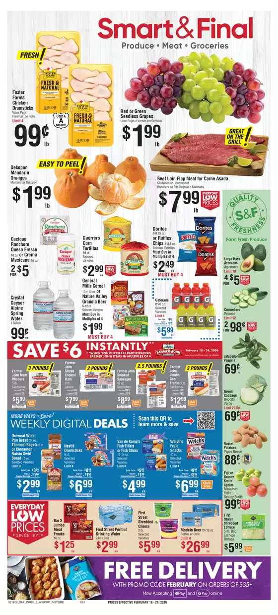 Smart & Final catalogue in Chevy Chase MD | Discounts and promotions | 2026-02-18T00:00:00.000Z - 2026-02-19T00:00:00.000Z