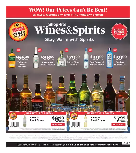 ShopRite catalogue in Chevy Chase MD | ShopRite Wine & Spirits - 02/18 | 2026-02-18T00:00:00.000Z - 2026-03-10T00:00:00.000Z