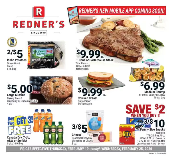 Redner's Warehouse catalogue in Panama City FL | On Sale February_19_S13 | 2026-02-19T00:00:00.000Z - 2026-02-25T00:00:00.000Z