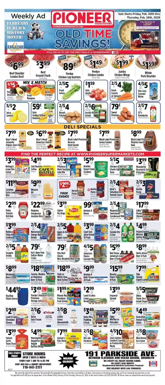 Pioneer Supermarkets catalogue | Our best bargains | 2026-02-20T00:00:00.000Z - 2026-02-26T00:00:00.000Z