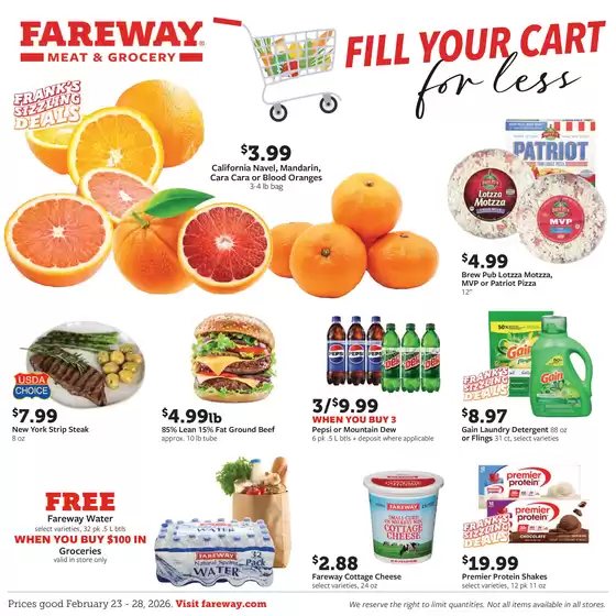 Fareway catalogue in Climax Springs MO | Save now with our deals | 2026-02-23T00:00:00.000Z - 2026-02-28T00:00:00.000Z