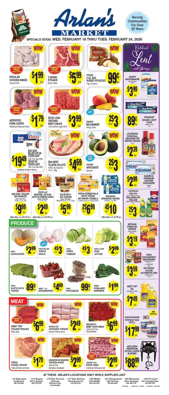 Arlan's Market catalogue in Tigard OR | Save now with our deals | 2026-02-18T00:00:00.000Z - 2026-02-24T00:00:00.000Z