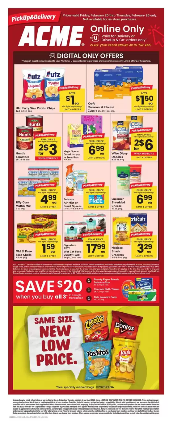 ACME catalogue in Chandler AZ | Acme Markets - SP | 2026-02-20T00:00:00.000Z - 2026-02-26T00:00:00.000Z