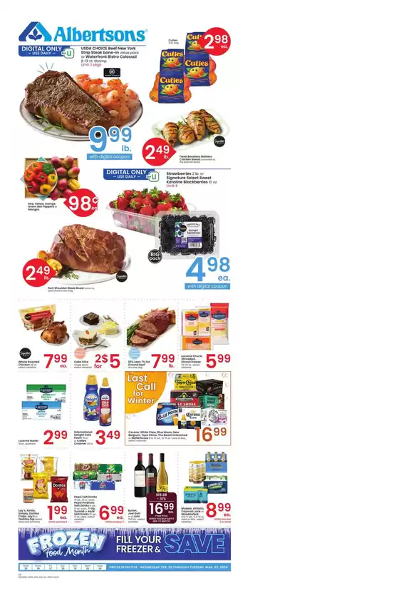 Albertsons catalogue in Reynoldsburg OH | Top deals for all customers | 2026-02-25T00:00:00.000Z - 2026-03-03T00:00:00.000Z