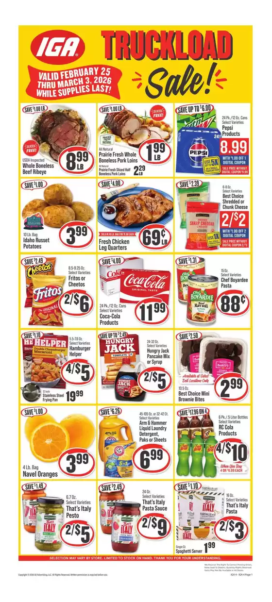 IGA catalogue in Nora Springs IA | Top deals and discounts | 2026-02-25T00:00:00.000Z - 2026-03-03T00:00:00.000Z