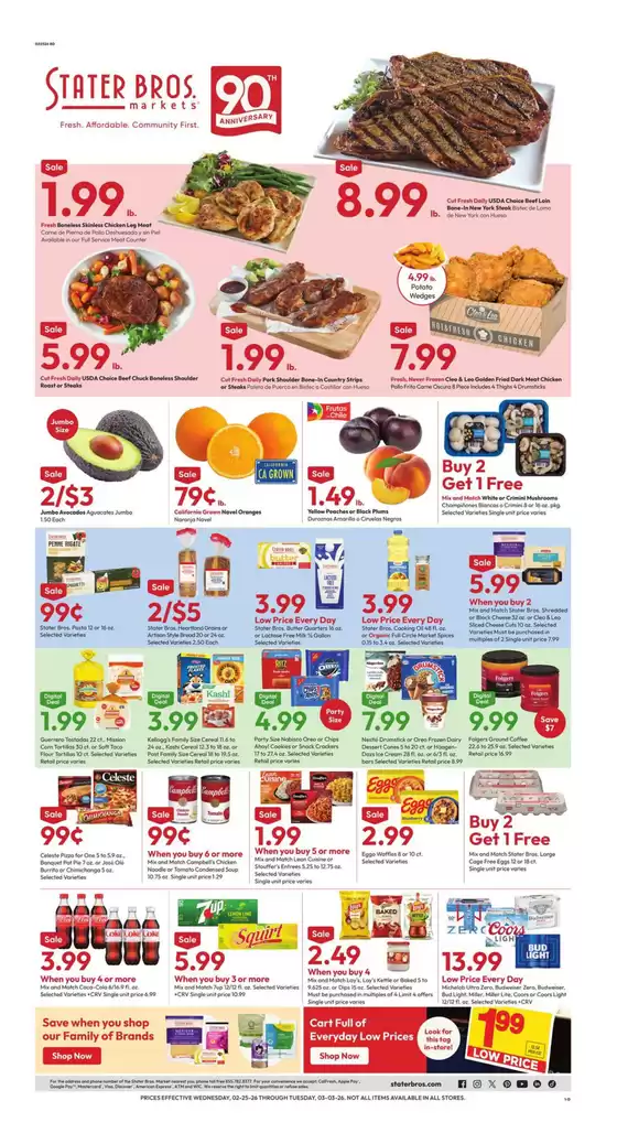 Stater Bros catalogue in Sherman IL | Discover attractive offers | 2026-02-25T00:00:00.000Z - 2026-03-03T00:00:00.000Z