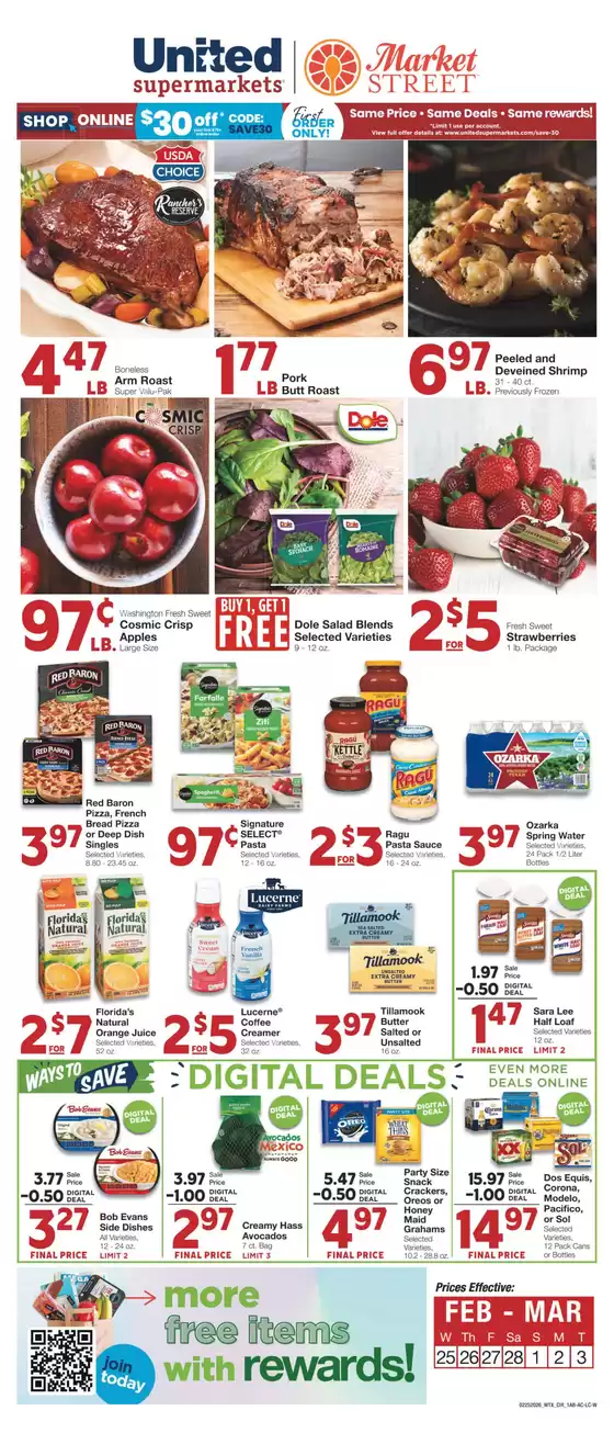 Market Street catalogue in Sherman IL | Great discounts on selected products | 2026-02-24T00:00:00.000Z - 2026-03-03T00:00:00.000Z