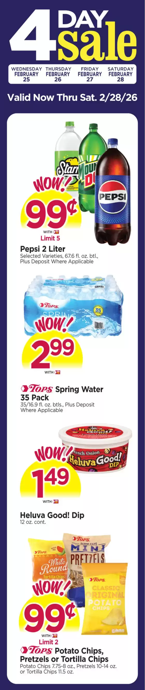 Tops catalogue in Eutawville SC | Tops weekly ad | 2026-02-25T00:00:00.000Z - 2026-02-28T00:00:00.000Z