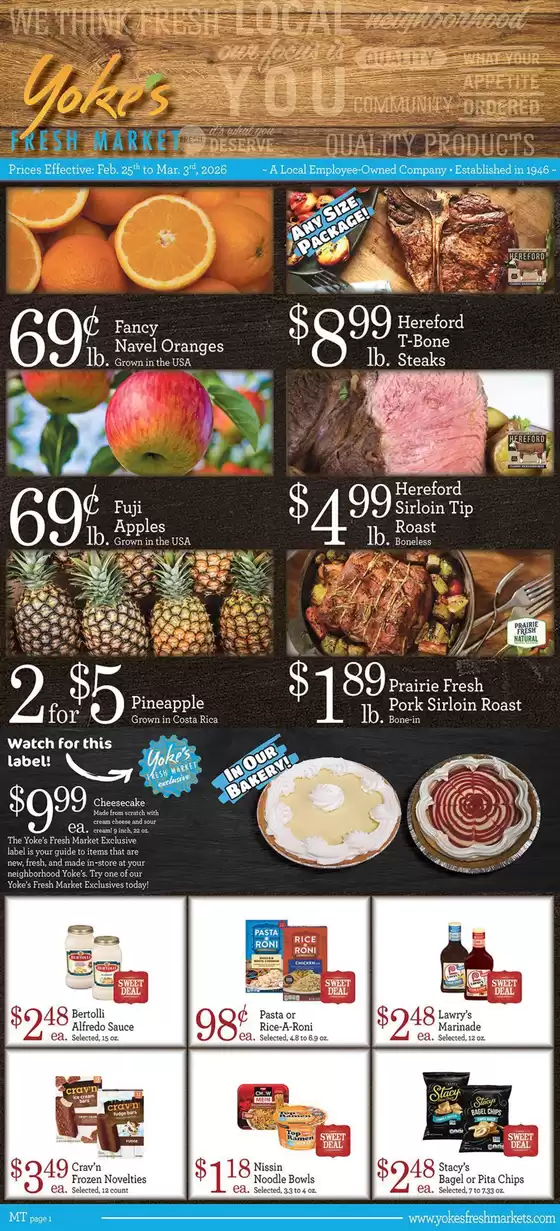 Yoke's Fresh Market  catalogue in Eutawville SC | Exclusive deals and bargains | 2026-02-25T00:00:00.000Z - 2026-03-03T00:00:00.000Z