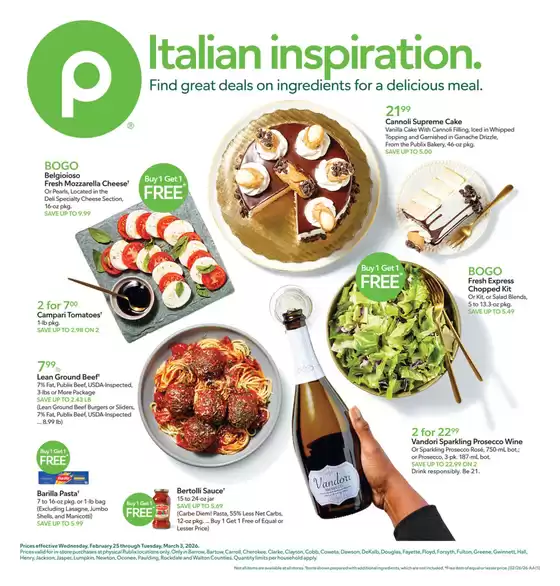 Publix catalogue in Eutawville SC | Top deals and discounts | 2026-02-25T00:00:00.000Z - 2026-03-03T00:00:00.000Z