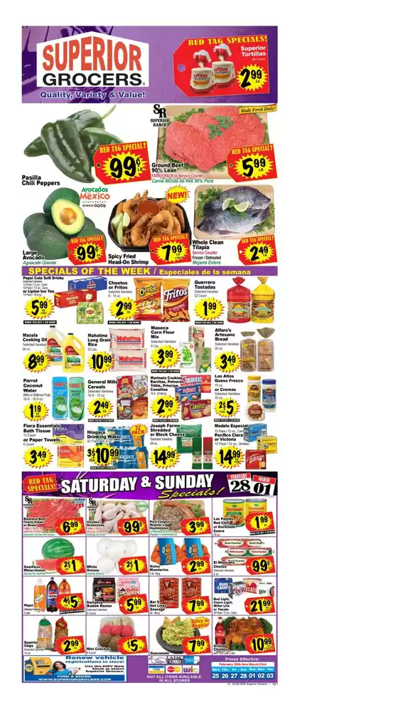 Superior Grocers catalogue in Eutawville SC | Weekly Specials | 2026-02-25T00:00:00.000Z - 2026-03-03T00:00:00.000Z